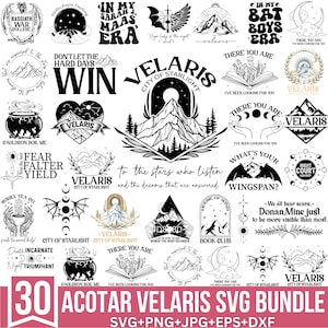 Pacchetto Svg Acotar Velaris, Velaris City of Starlight Acotar, The Night Court Svg, Corte dei sogni, Quarta ala, Sarah J Maas Svg, Cricut