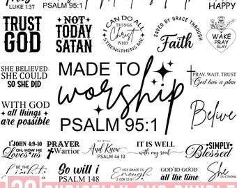 Christian Svg Bundle, Religious Svg, Scripture Svg, Bible Verse Svg, Blessed Svg, Jesus Svg, God Svg, Faith Svg, Cut For Cricut, Silhouette