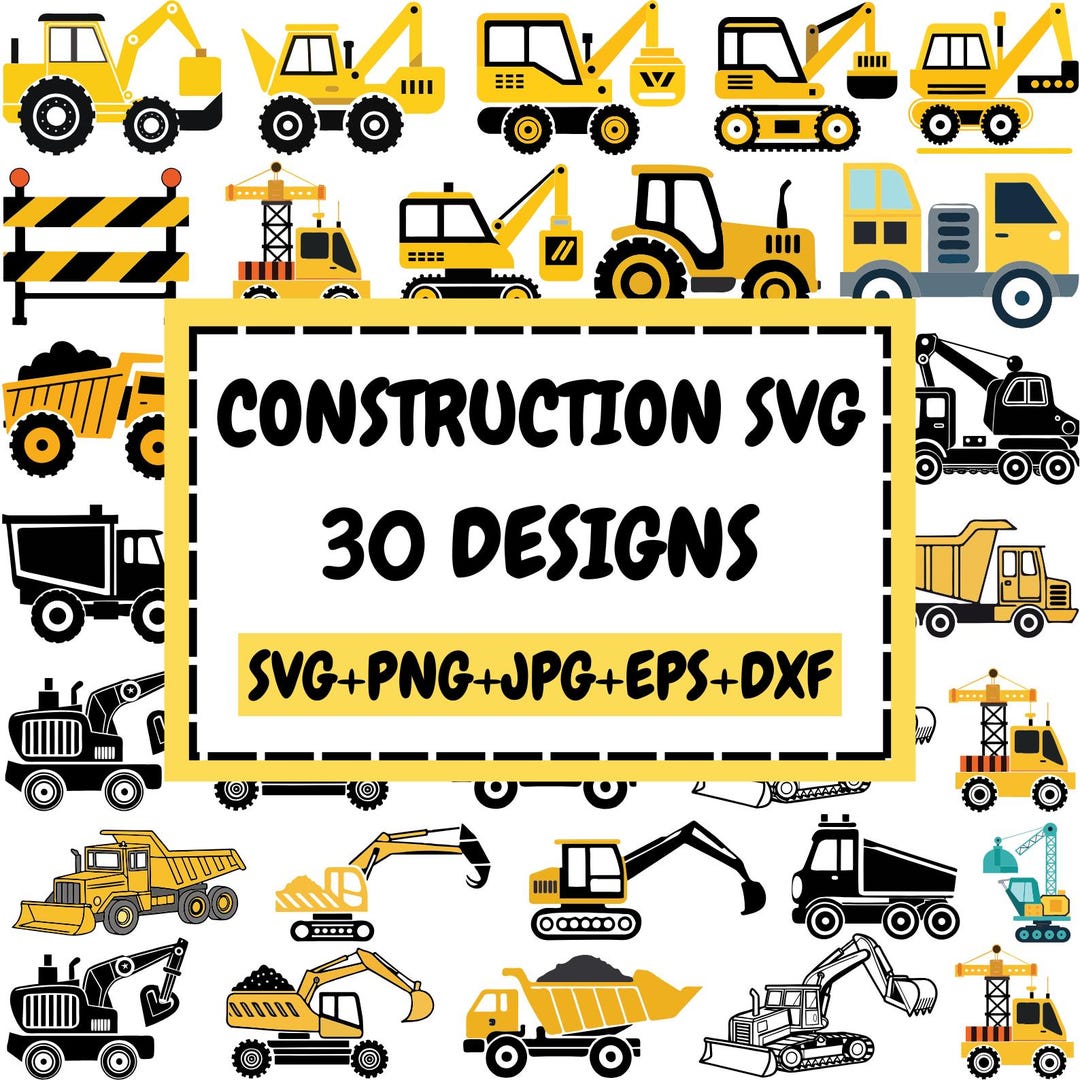 Construction Svg Bundle, Construction Png, Excavator Svg, Truck Svg ...
