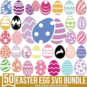 Paquete de SVG de huevo de Pascua, huevo de Pascua bonito, etiquetas SVG de huevo de Pascua, SVG de Feliz Pascua, vector de Feliz Pascua, clipart de huevo, corte para Cricut, silueta