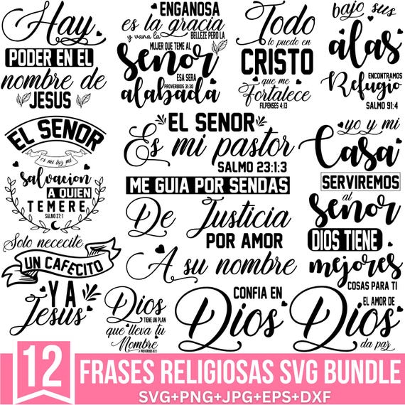 Frases Religiosas Svg, Frases Bíblicas Svg, Fe Mueve Montañas, Dios Amor Fortaleza, Mujer Virtuosa, Encomienda a Dios, Christian Quotes Svg