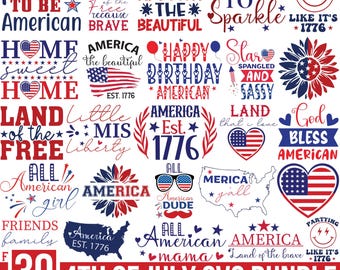 USA 250th Anniversary SVG Bundle, Patriotic Clipart (Digital Download)