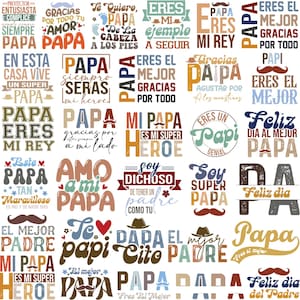 Frases para el Dia del Papá Svg Bundle, Gracias Papá Svg, Espanol Svg, Spanish Svg, los Padres Svg, Father's Day Svg, File Cricut,Silhouette imagen 2