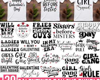 Galentine's Day SVG Bundle, Girl Gang, Cricut & Silhouette Cut Files