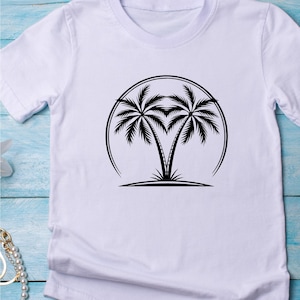 Palm Tree Svg Bundle, Palm Tree Svg, Palm Tree Decal, Beach life Svg, Island palm Tree, Tropical Svg, Cut Files For Cricut, Silhouette image 5