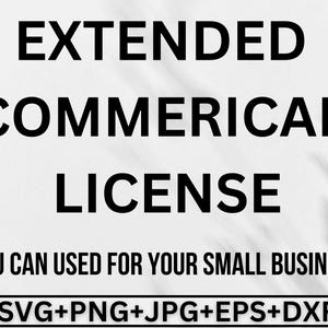 EXTENDED Lizenz für 1 Auflistung, Lizenz, kommerzielle Lizenz, Print On Demand, SVG Bundle, Cricut, Silhouette
