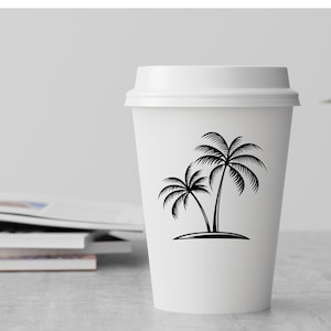 Palm Tree Svg Bundle, Palm Tree Svg, Palm Tree Decal, Beach life Svg, Island palm Tree, Tropical Svg, Cut Files For Cricut, Silhouette image 8