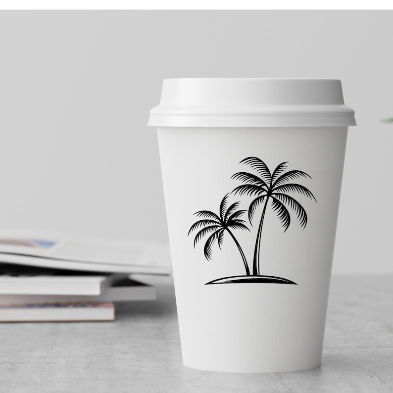 Palm Tree Svg Bundle, Palm Tree Svg, Palm Tree Decal, Beach life Svg, Island palm Tree, Tropical Svg, Cut Files For Cricut, Silhouette image 8