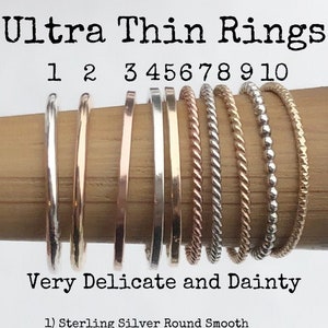 stackable rings, gold stackable ring ,stacking rings, silver stack ring, gold stacking rings, silver and gold rings, thin band rings