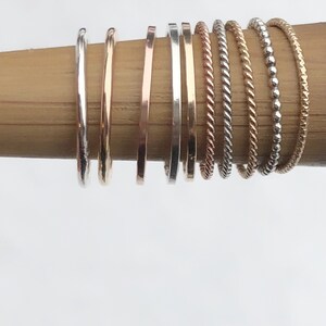 stackable rings, gold stackable ring ,stacking rings, silver stack ring, gold stacking rings, silver and gold rings, thin band rings