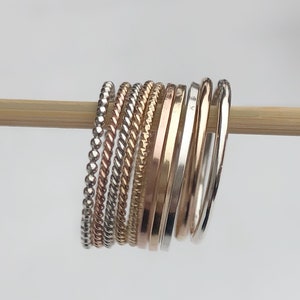 stackable rings, gold stackable ring ,stacking rings, silver stack ring, gold stacking rings, silver and gold rings, thin band rings