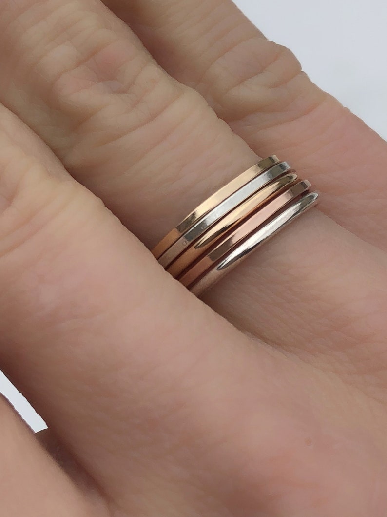 stackable rings, gold stackable ring ,stacking rings, silver stack ring, gold stacking rings, silver and gold rings, thin band rings