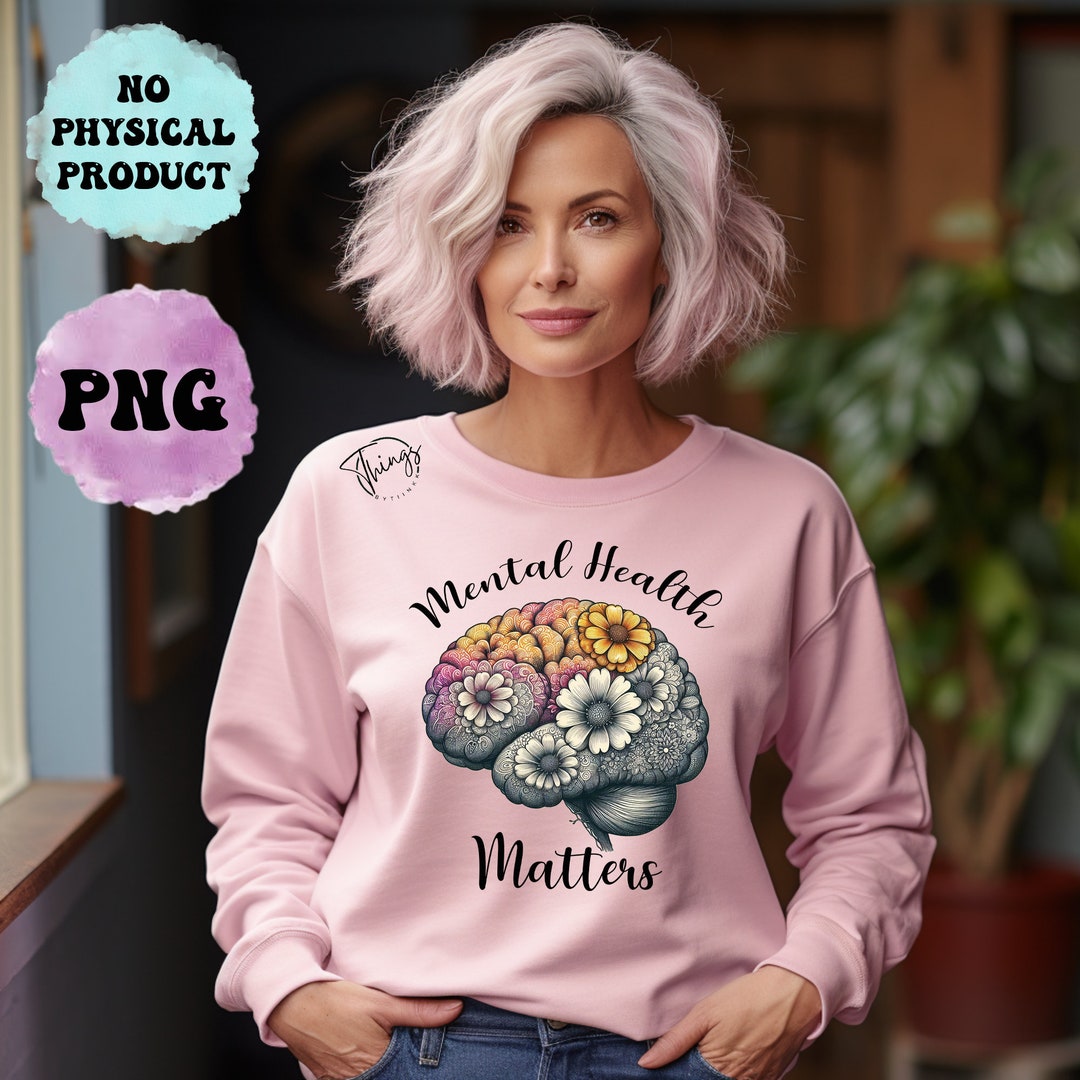 Mental Health Matters PNG mental Health Png, Brain Png, Floral Png ...