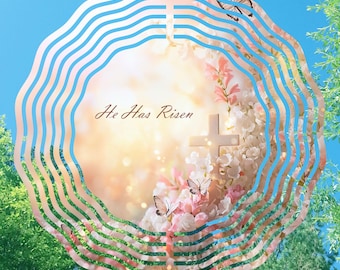 Floral Cross Wind Spinner Design: Christian Sublimation (Digital Download)