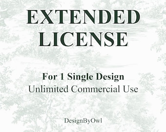 Extended Commercial License for One Design, Unlimited Commercial Use for Single Digital Product