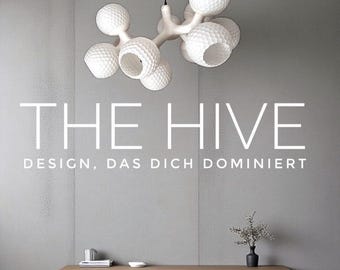 Pendant light The Hive · Modern design lamp with 11 shades · Handcrafted ceiling light for dining room, living room & loft