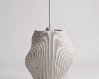 Pendant light "ArtLine" – modern ceiling lamp handmade | for dining rooms, kitchens & living rooms | Unique design made with 3D printing!