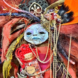 CUNNING WOMAN Spirit Art Doll, Assemblage Art, OOAK
