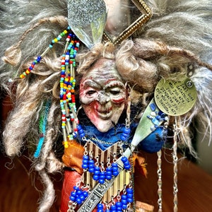 THE TRICKSTER Spirit Art Doll, Assemblage Art, OOAK