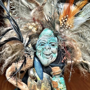 THE WIZARD Spirit Art Doll, Assemblage Art, OOAK