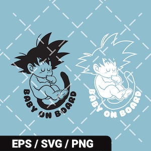 Szablon Baby Goku do naklejek i kalkomanii