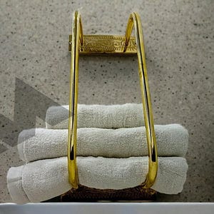 Toalheiro - Barra de toalha de latão, suporte de toalha de parede para banheiro e cozinha, fácil instalação, latão antigo