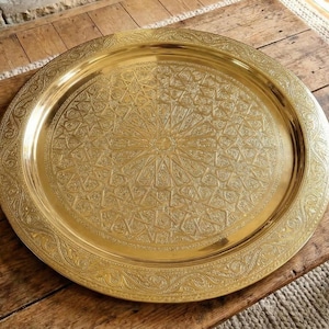Solid Brass Tray 10 Inches - Etsy