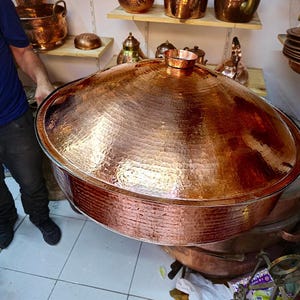 Pots and Pans Set Antique Copper Cookware with Lids - Vintage Copper Pots, Skillet & Saucepan