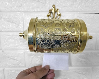 Suporte de Papel Higiênico de Parede - Suporte para Papel Higiênico em Latão Antigo, Organizador de Papel Higiênico Compacto