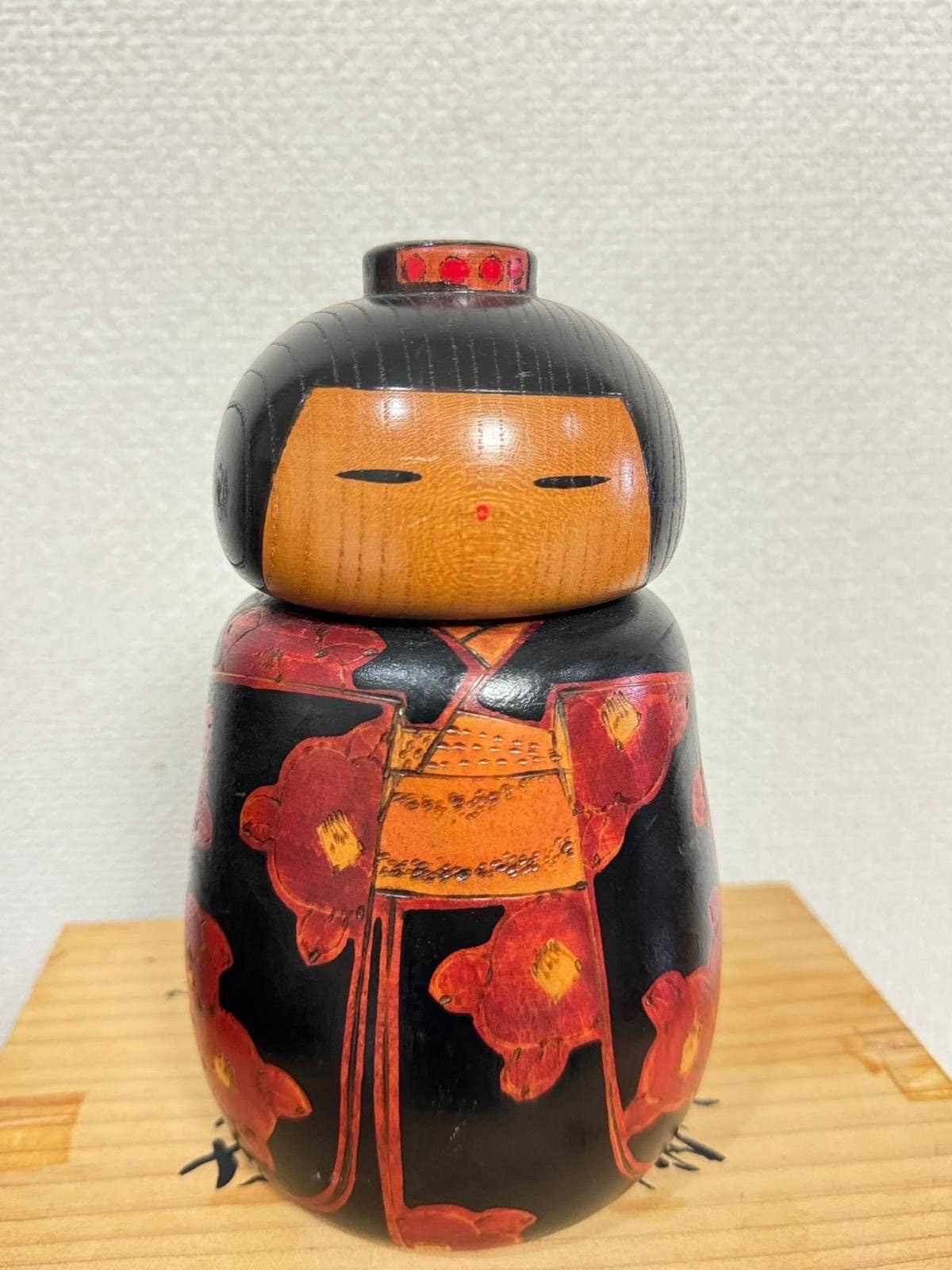 昭和ビンテージ 創作こけし 関口東亜作 内閣総理大臣賞受賞作家 直径11