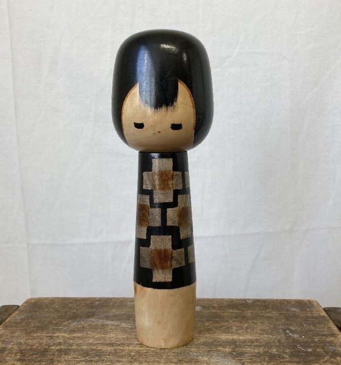Japanese Vintage Kokeshi Doll “Young Girl” by Master Hideo Ishihara
