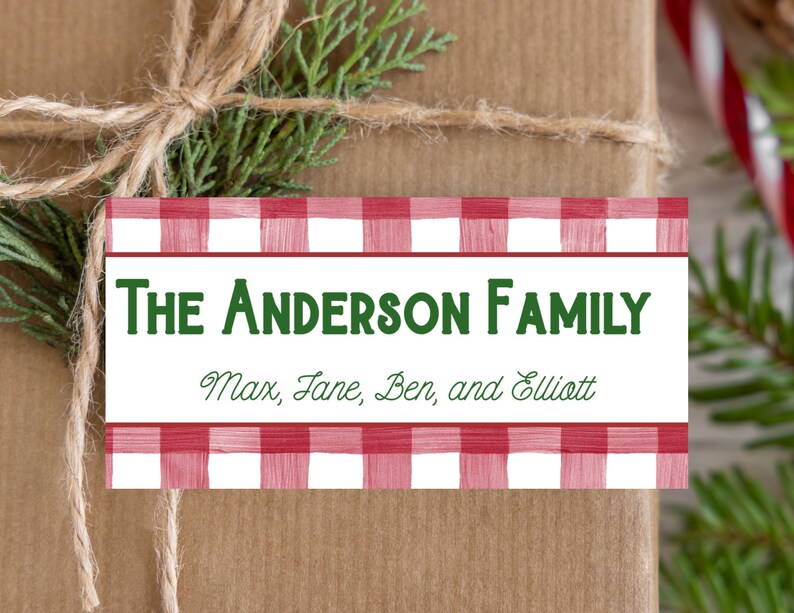 Printable Gift Tags Christmas Name Tags Printable Custom - Etsy