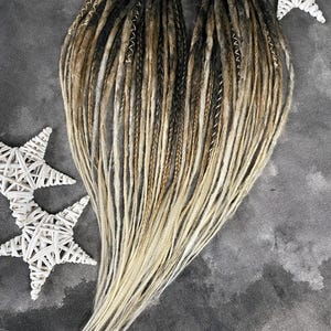 Ombre Synthetic Dreadlocks Extensions: Light to Dark Brown Braids