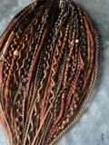 Red and brown dreadlocks in boho style. Overhead double-sided synthetic DE and SE dreadlocks. product logo