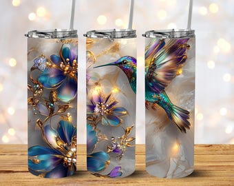 Hummingbird Tumbler Design, Straight and Tapered (Digital Download)