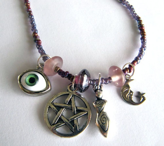 Items similar to Goddess Protection Charm Necklace on Etsy