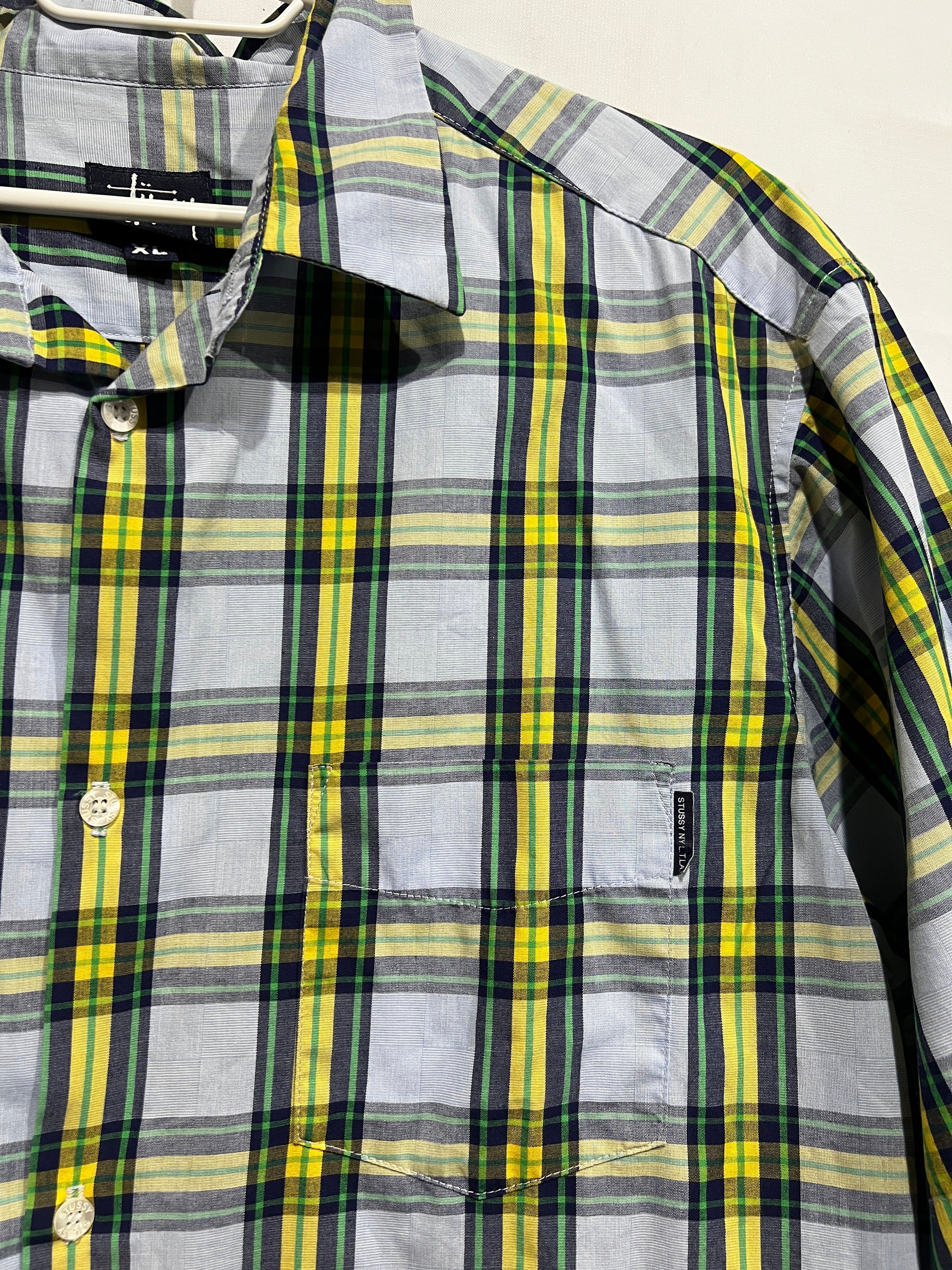 Vintage 90s Stussy Checked Button-up Shirt, Made in USA - Etsy