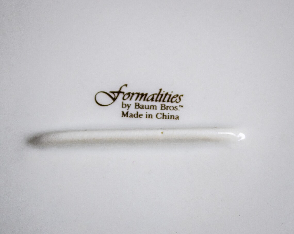 Formalities by Baum Brothers - Rose Flower Oval Ceramic Platter