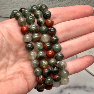 African Bloodstone Bracelet (8mm) Natural Crystal
