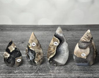 Volcanic Agate UV Flame (Carved Natural Crystal) You Select