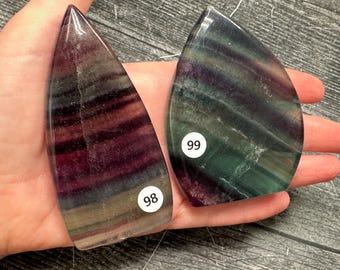 Dark Rainbow Fluorite Flame Freeform (Natural Crystal) You Select