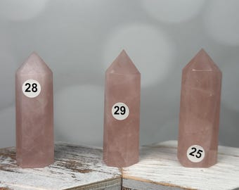 Rose Quartz Tower (Natural Crystal) You Select