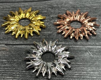 Bundle Set of 3 Sunflower (2.15") Metal Sphere Stand for Crystal Spheres