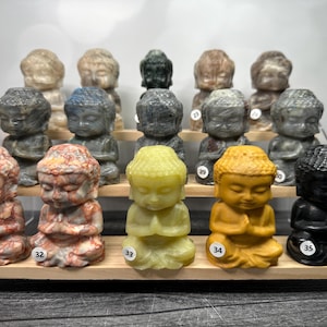 Baby Buddha 3.14”H Carving (Natural Crystal) You Select