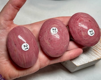 Pink Petrified Wood Palm (Natural Crystal) You Select
