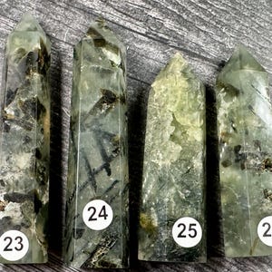 Green Prehnite Tower Point (Natural Crystal) You Select