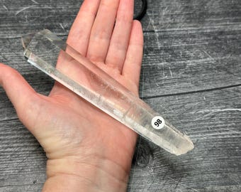 Clear Quartz Root Natural Wand on Stand (Natural Crystal) #98