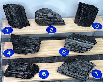 Black Tourmaline Raw (Natural Crystal) You Select