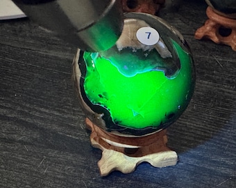 Volcanic Agate UV Sphere (Natural Crystal) You Select