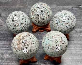 Pink Ocean Jasper Sphere, Rare Pink Kabamby Jasper Sphere